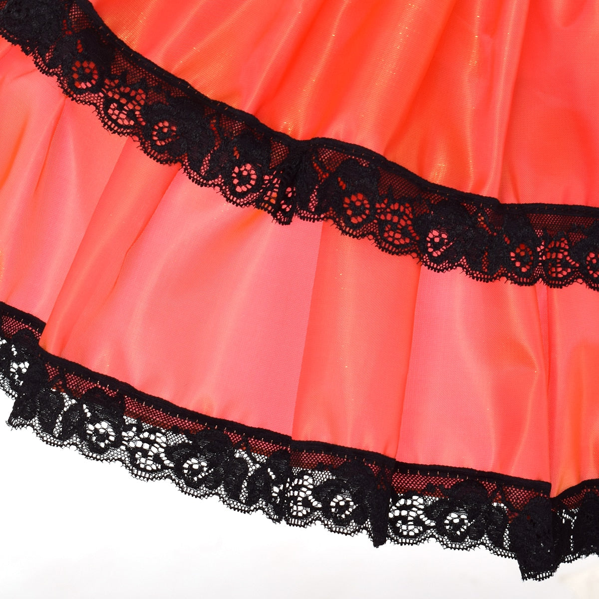 Retro Women Carnival Costumes Ruffles Corset Crop Bustle Dress-11