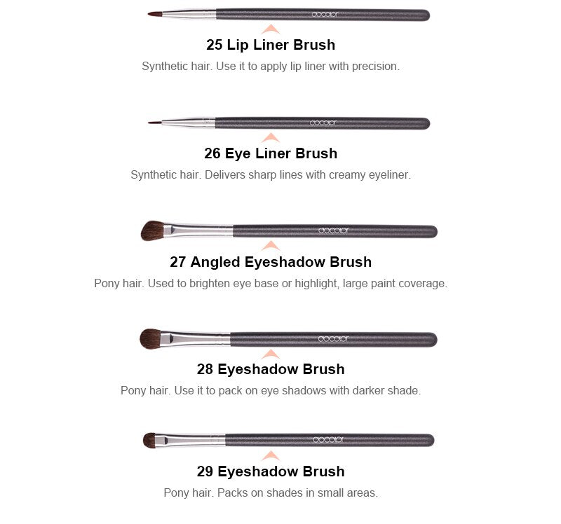 Makeup Brushes Set Professional Eye Shadow Make up Brush Eye Liner Natural-synthetic hair 10pcs- 29pcs-40